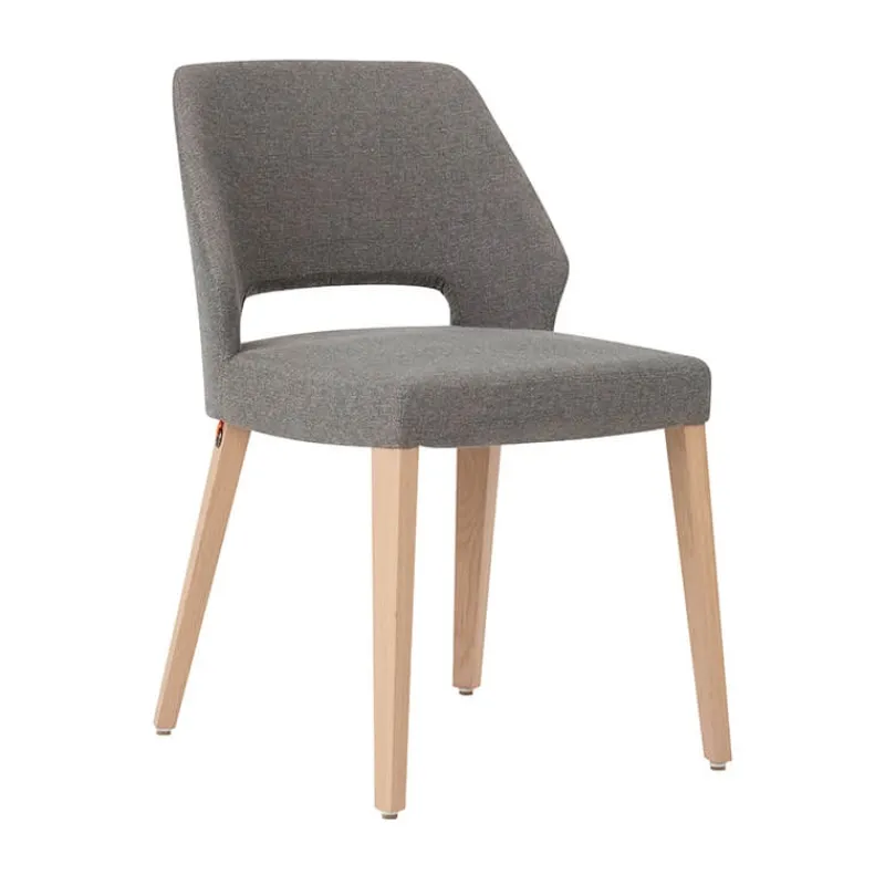 Mobitec Lena ® Chaise ajourée en tissu et pieds bois style moderne> Chaise De Salle à Manger|Chaise Salon