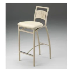 Carrier Liane ® Tabouret snack en synthétique et métal dossier motif style industriel><noscript><img width=