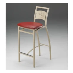 Carrier Liane ® Tabouret snack en synthétique et métal dossier motif style industriel><noscript><img width=