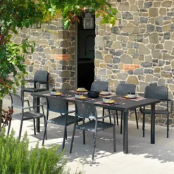 Libeccio Table de jardin extensible en polypropylène et aluminium><noscript><img width=