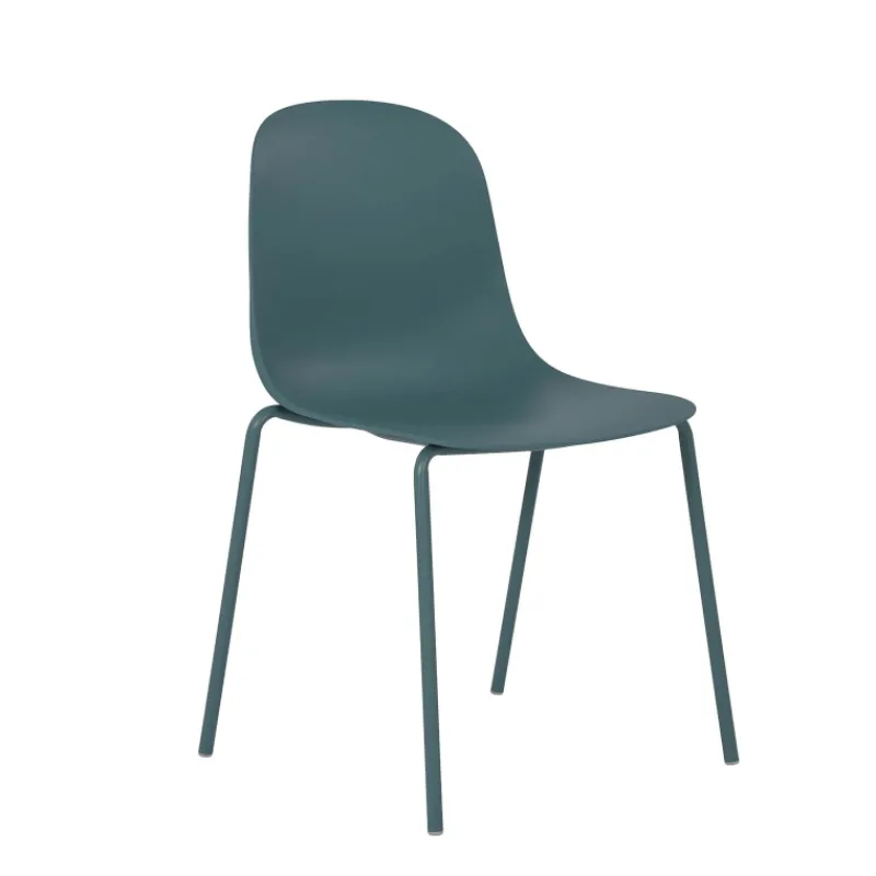 LilyChaise coque moderne empilable en polypropylène avec pieds en métal> Chaise De Cuisine|Chaise De Salle à Manger