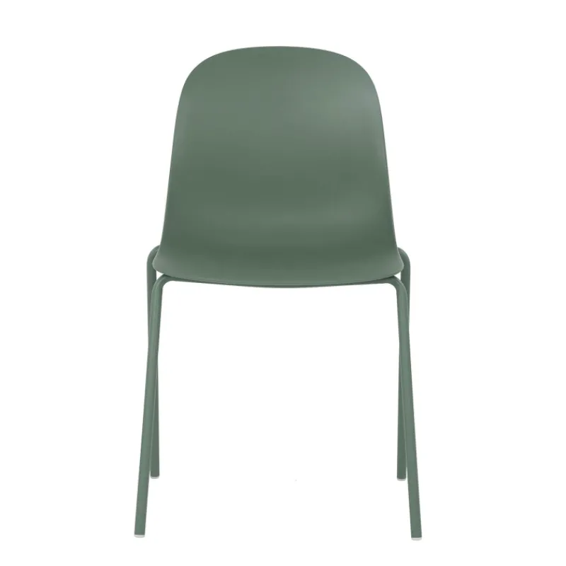 LilyChaise coque moderne empilable en polypropylène avec pieds en métal> Chaise De Cuisine|Chaise De Salle à Manger