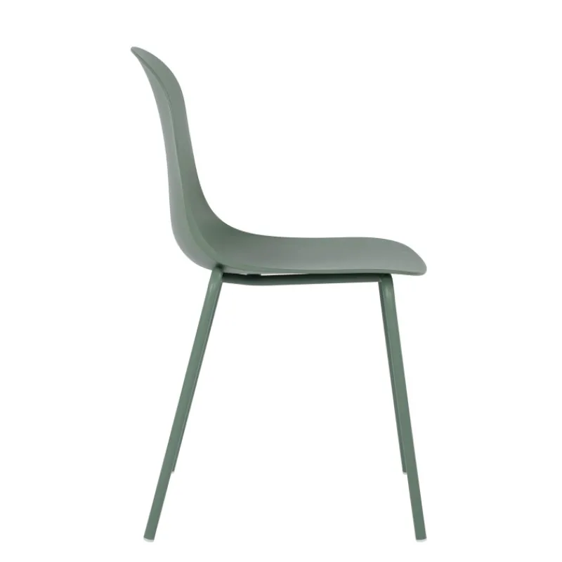 LilyChaise coque moderne empilable en polypropylène avec pieds en métal> Chaise De Cuisine|Chaise De Salle à Manger