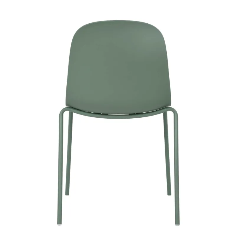 LilyChaise coque moderne empilable en polypropylène avec pieds en métal> Chaise De Cuisine|Chaise De Salle à Manger