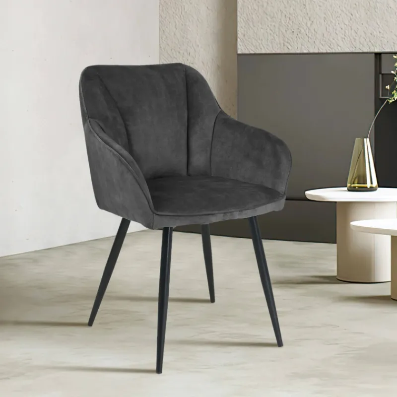 LisonFauteuil cosy en tissu avec pieds en métal> Chaise De Salle à Manger|Fauteuil De Salon