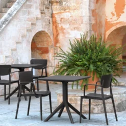 Loft Chaise de jardin micro perforée avec accoudoirs><noscript><img width=
