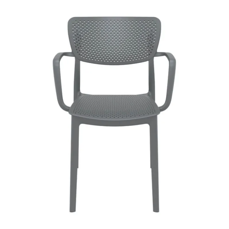 Loft Chaise moderne avec accoudoirs en polypropylène micro perforé> Chaise De Cuisine|Chaise De Salle à Manger