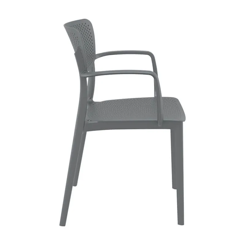 Loft Chaise moderne avec accoudoirs en polypropylène micro perforé> Chaise De Cuisine|Chaise De Salle à Manger