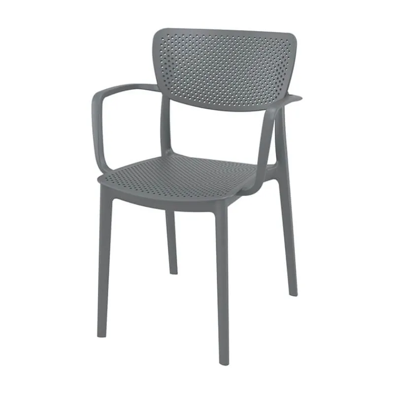 Loft Chaise moderne avec accoudoirs en polypropylène micro perforé> Chaise De Cuisine|Chaise De Salle à Manger