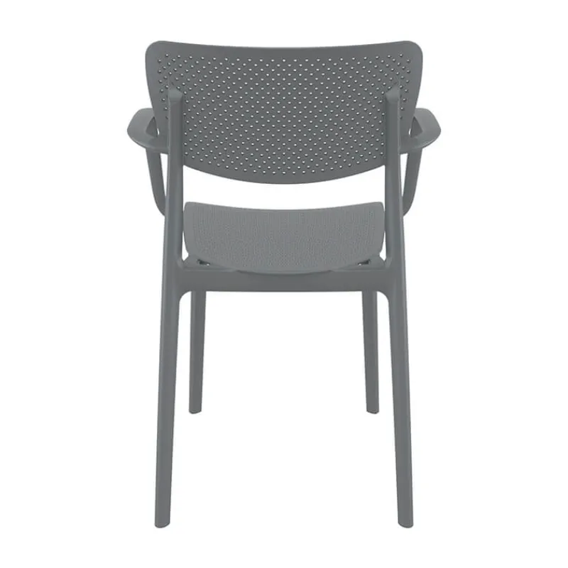 Loft Chaise moderne avec accoudoirs en polypropylène micro perforé> Chaise De Cuisine|Chaise De Salle à Manger