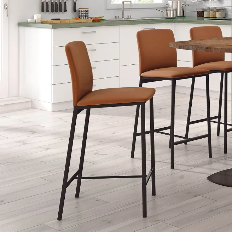 Perfecta Loft Tabouret snack contemporain en simili et métal> Tabouret Snack (assise +/- 65 Cm)|Tabouret De Bar (assise +/- 80 Cm)
