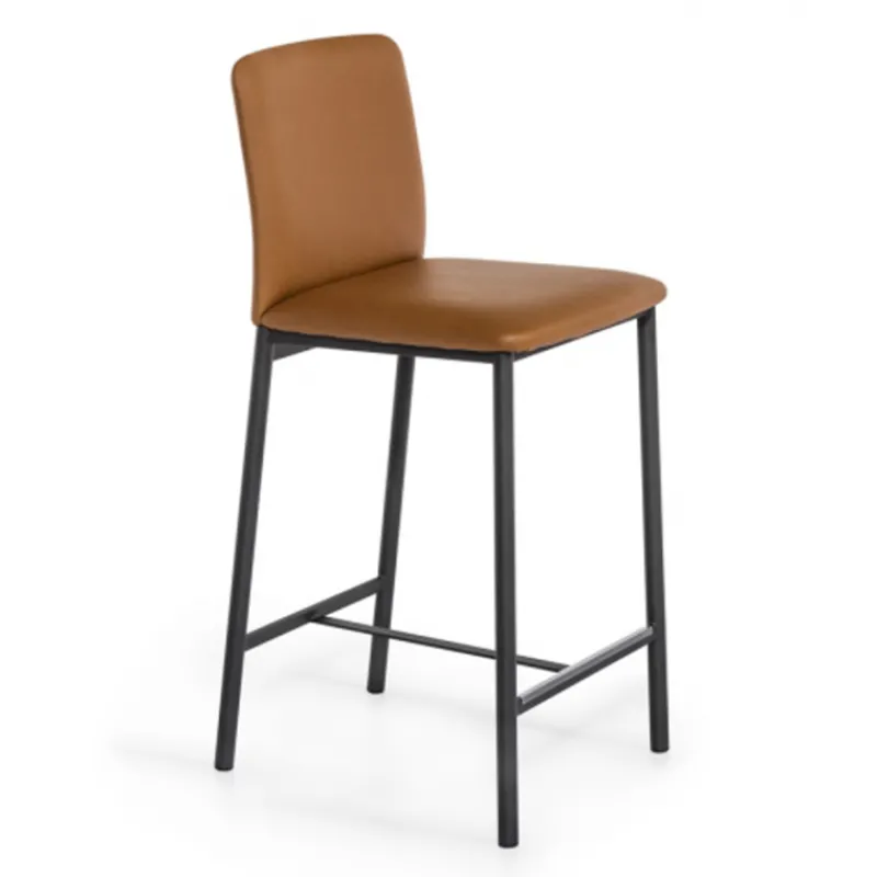 Perfecta Loft Tabouret snack contemporain en simili et métal> Tabouret Snack (assise +/- 65 Cm)|Tabouret De Bar (assise +/- 80 Cm)
