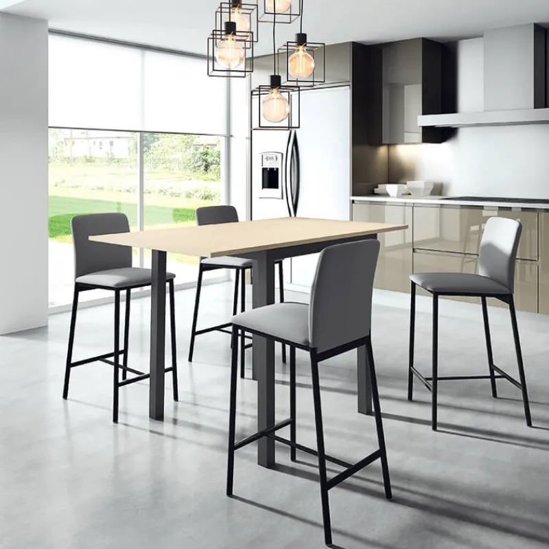 Perfecta Loft Tabouret snack contemporain en simili et métal> Tabouret Snack (assise +/- 65 Cm)|Tabouret De Bar (assise +/- 80 Cm)