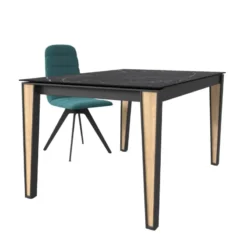 Cancio London Table en Dekton avec pieds métal et bois> Table De Salle à Manger