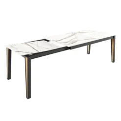 Cancio London Table en Dekton extensible avec pieds en métal et bois> Table De Salle à Manger