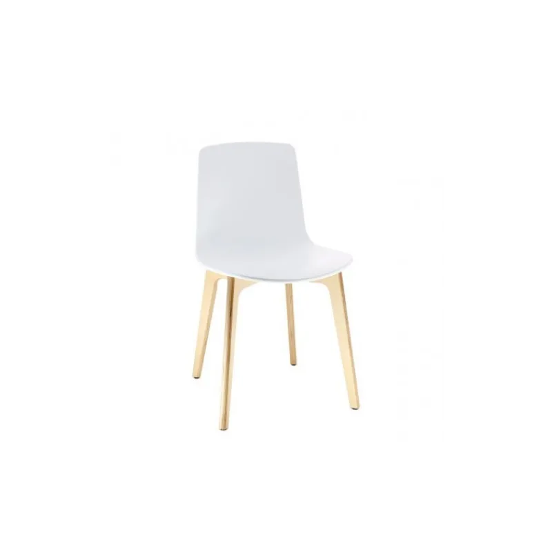Enea Lottus ® Chaise design en polypropylène et pieds bois> Chaise De Cuisine|Chaise De Salle à Manger