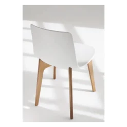 Enea Lottus ® Chaise design en polypropylène et pieds bois><noscript><img width=