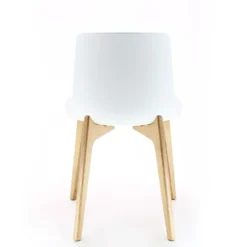 Enea Lottus ® Chaise design en polypropylène et pieds bois><noscript><img width=