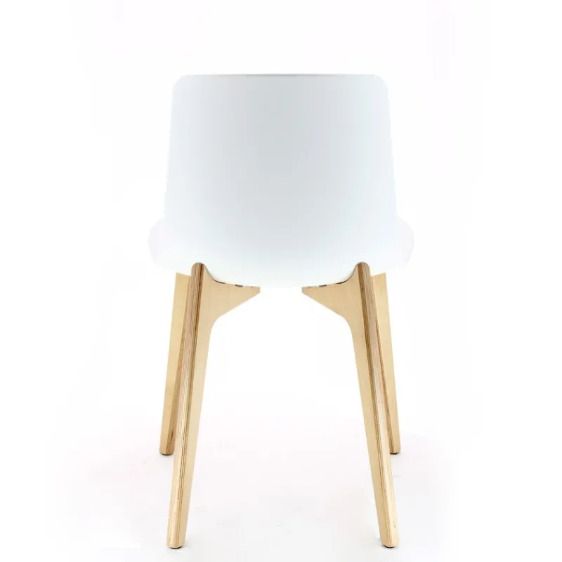 Enea Lottus ® Chaise design en polypropylène et pieds bois> Chaise De Cuisine|Chaise De Salle à Manger