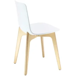 Enea Lottus ® Chaise design en polypropylène et pieds bois><noscript><img width=
