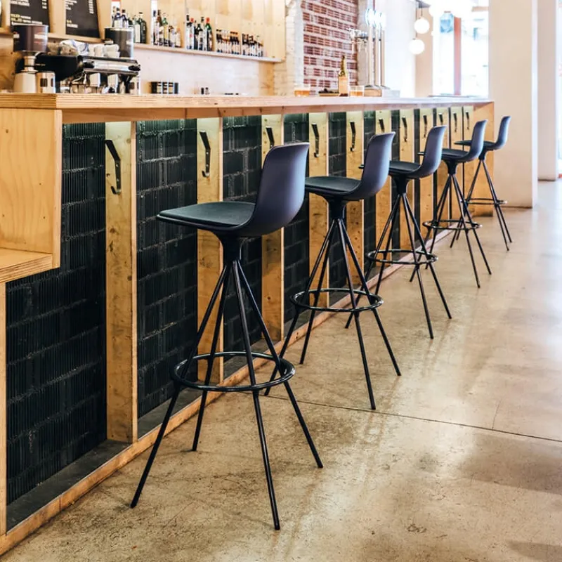 Enea Lottus ® Tabouret de bar ou snack pivotant design structure métal> Tabouret Snack (assise +/- 65 Cm)|Tabouret De Bar (assise +/- 80 Cm)