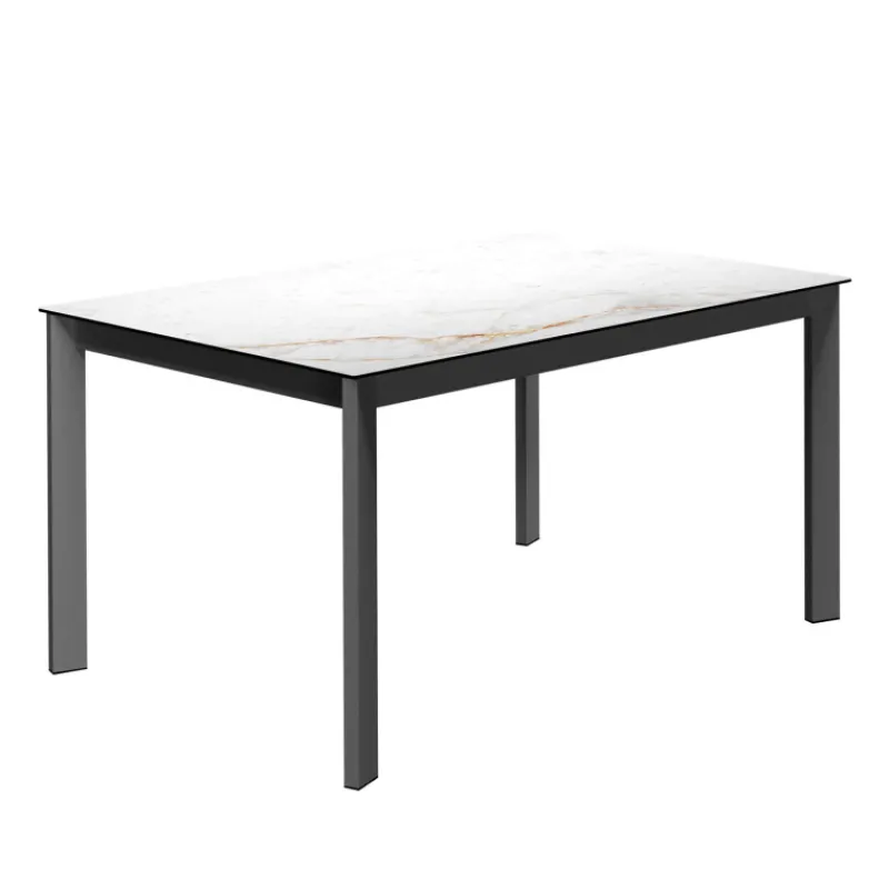 Cancio Lotus Table contemporaine en céramique avec pieds en métal> Table De Salle à Manger