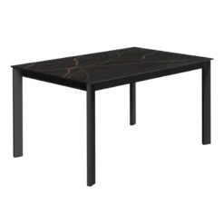 Cancio Lotus Table contemporaine en Dekton avec pieds en métal> Table De Salle à Manger
