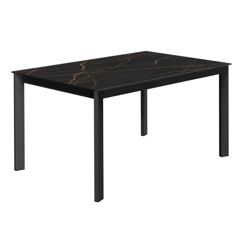 Cancio Lotus Table contemporaine en Dekton avec pieds en métal> Table De Salle à Manger