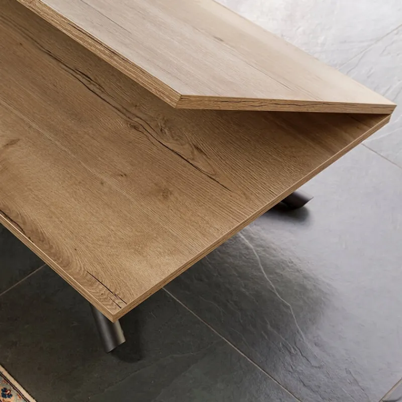 Altacom Lotus Table italienne rabattable et relevable en mélaminé avec pieds mikado> Table De Salle à Manger|Table De Salon