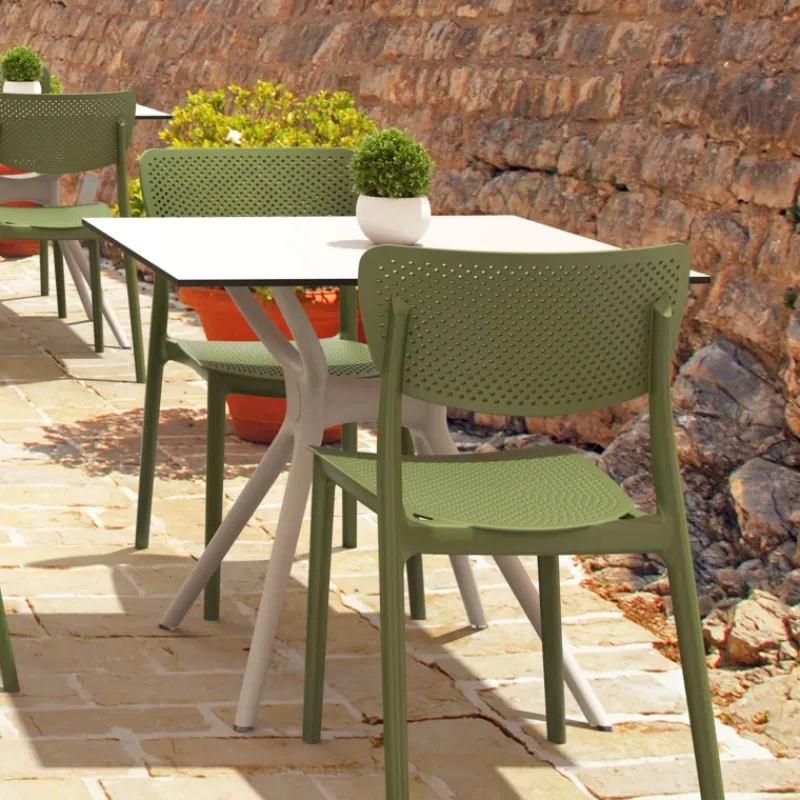 Lucy Chaise de jardin en polypropylène micro perforé> Chaise De Jardin