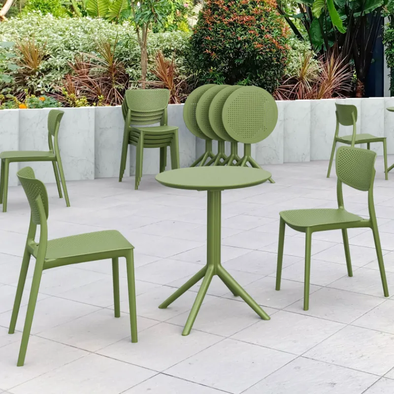 Lucy Chaise de jardin en polypropylène micro perforé> Chaise De Jardin