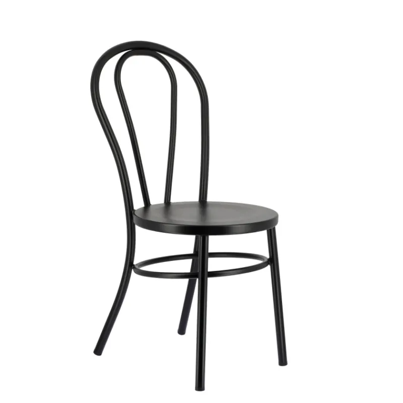 MadinaChaise bistrot vintage en métal noir> Chaise De Cuisine