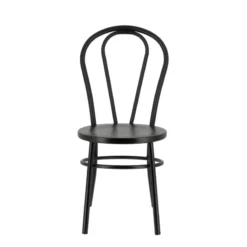MadinaChaise bistrot vintage en métal noir><noscript><img width=