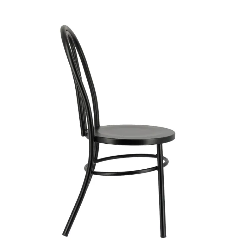 MadinaChaise bistrot vintage en métal noir> Chaise De Cuisine