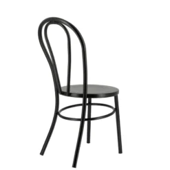 MadinaChaise bistrot vintage en métal noir><noscript><img width=