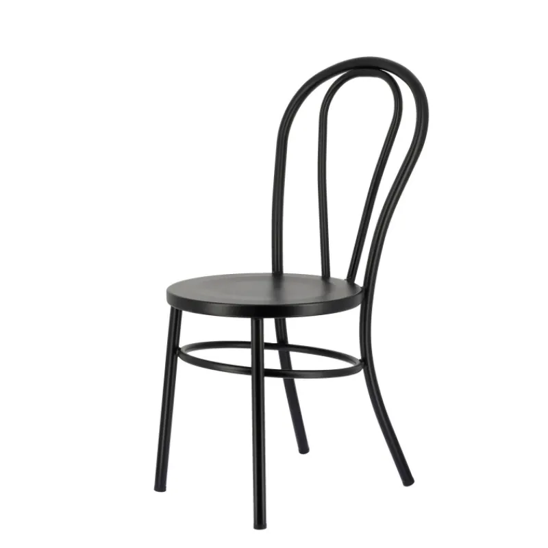 MadinaChaise bistrot vintage en métal noir> Chaise De Cuisine