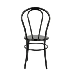 MadinaChaise bistrot vintage en métal noir><noscript><img width=
