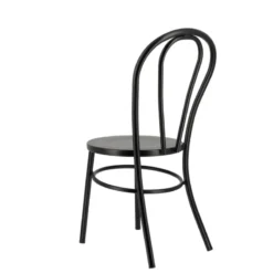 MadinaChaise bistrot vintage en métal noir><noscript><img width=