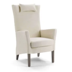 Mobitec Manhattan Uno HD ® Fauteuil dossier haut en tissu et bois> Chaise De Salle à Manger|Chaise Salon