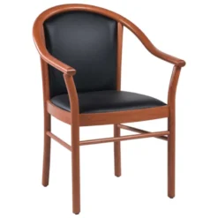 Manuela Fauteuil bridge en bois avec assise et dossier rembourrés> Chaise De Salle à Manger|Fauteuil De Salon