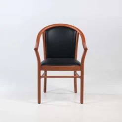 Manuela Fauteuil bridge en bois avec assise et dossier rembourrés> Chaise De Salle à Manger|Fauteuil De Salon