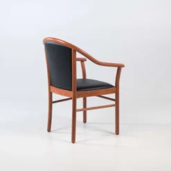 Manuela Fauteuil bridge en bois avec assise et dossier rembourrés><noscript><img width=