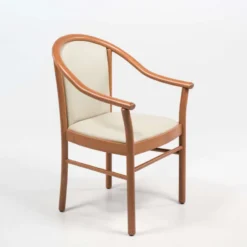Manuela Fauteuil bridge en bois avec assise et dossier rembourrés><noscript><img width=