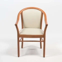Manuela Fauteuil bridge en bois avec assise et dossier rembourrés><noscript><img width=
