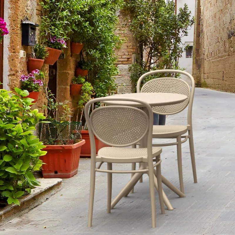 Marcel Chaise de jardin moderne empilable en polypropylène> Chaise De Jardin