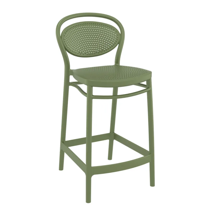 Marcel Tabouret snack moderne en polypropylène> Tabouret Snack (assise +/- 65 Cm)|Tabouret De Bar (assise +/- 80 Cm)