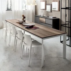 La primavera Mario Grande table extensible rectangulaire en stratifié> Table De Salle à Manger