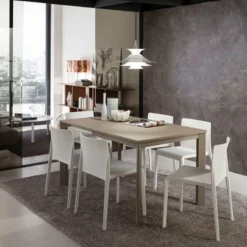 La primavera Mario Super Quadrato Table carrée extensible italienne en fénix> Table De Salle à Manger