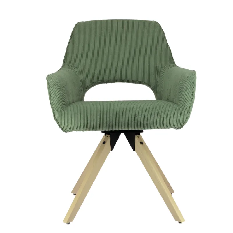 Marius Fauteuil cocooning en tissu avec pieds bois massif> Chaise De Salle à Manger|Chaise Salon