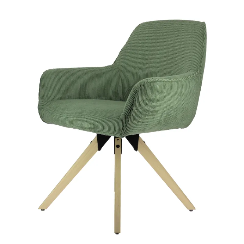 Marius Fauteuil cocooning en tissu avec pieds bois massif> Chaise De Salle à Manger|Chaise Salon